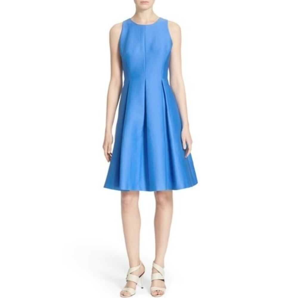 Kate Spade New York Fit & Flare Dress Women Size 00 Blue NEW Designer Luxury